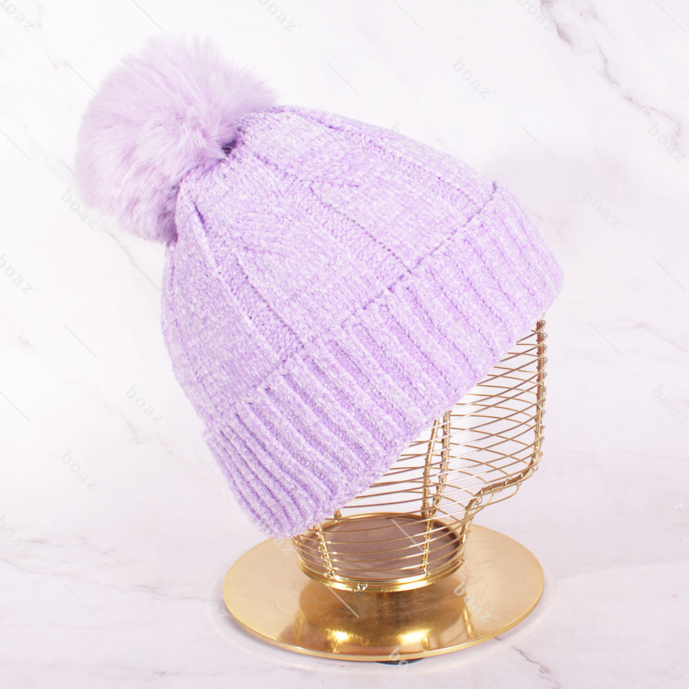 GORRO CHENIL LILA