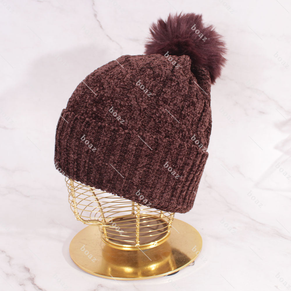 GORRO CHENIL MARRON