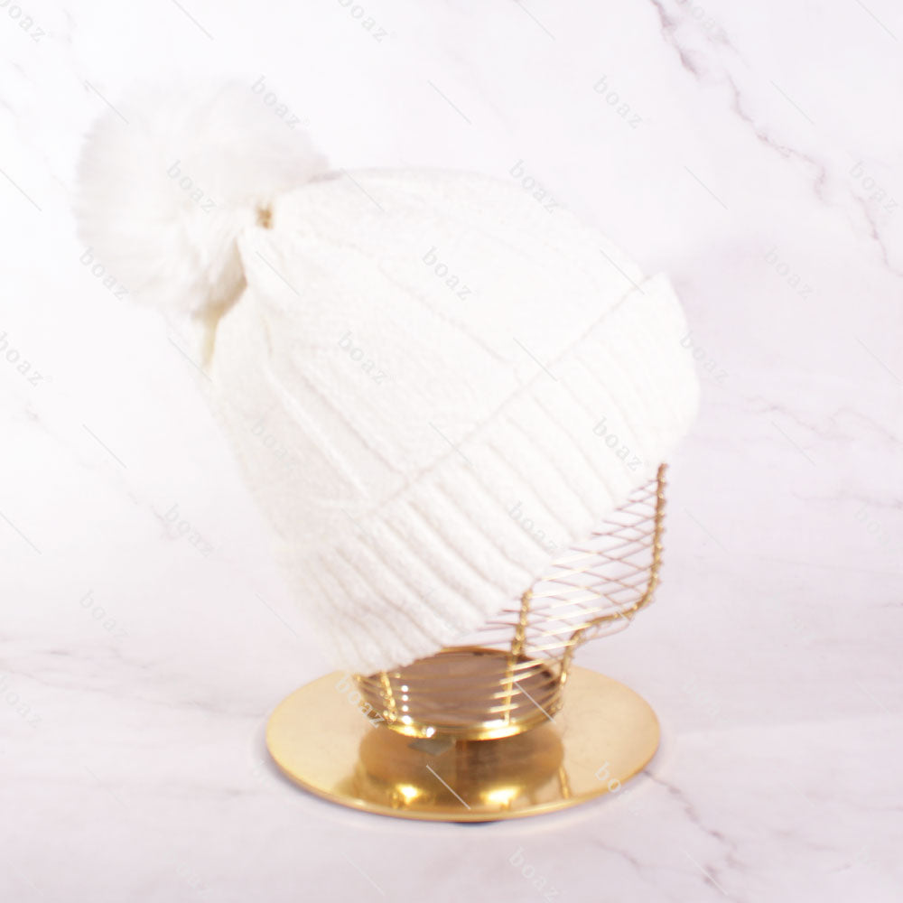 GORRO CHENIL BLANCO