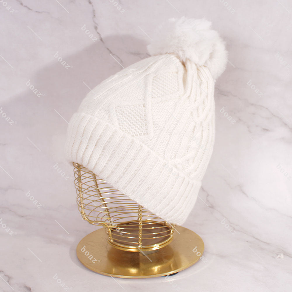 GORRO POM POLAR BLANCO X1