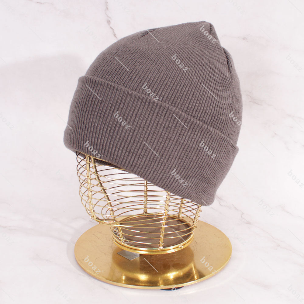 GORRO BEANIE BORDADO PLOMO (unidad)