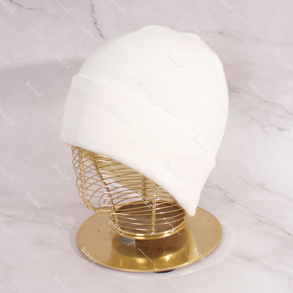 GORRO BEANIE BORDADO BLANCO (unidad)