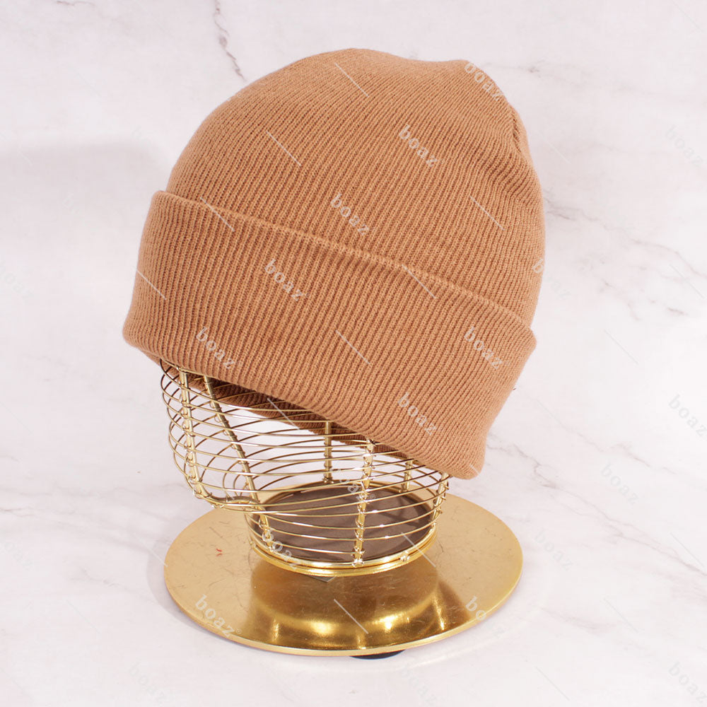 GORRO BEANIE BORDADO CAMEL (unidad)