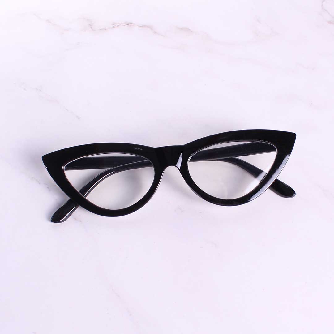 ANTEOJO RETRO GATITO TRANSPARENTE X1