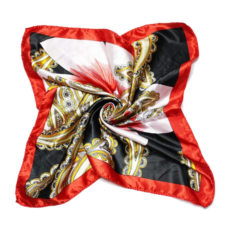 PAÑUELO 50X50CM ETNICO NEGRO X1