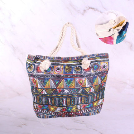 BOLSO PLAYA ETNICO FIGURAS X1