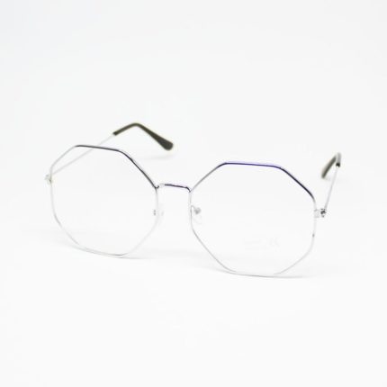 LENTE CIRCULO METALICO TRANSPARENTE X1