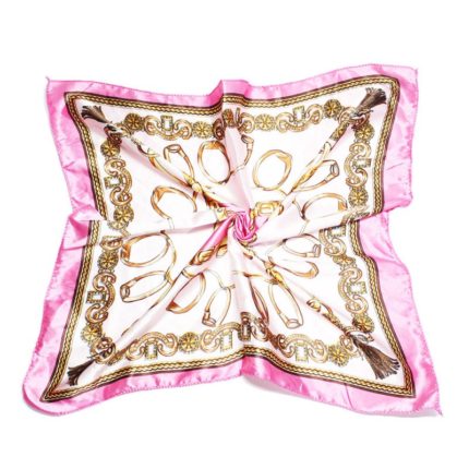 PAÑUELO 50X50CM CADENA ROSADO X1UNI