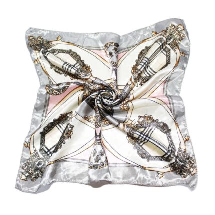 PAÑUELO 50X50CM ESCOCES BLANCO X1UNI