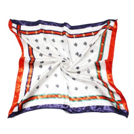 PAÑUELO 50X50CM ABEJA LINEAS BLANCO X1