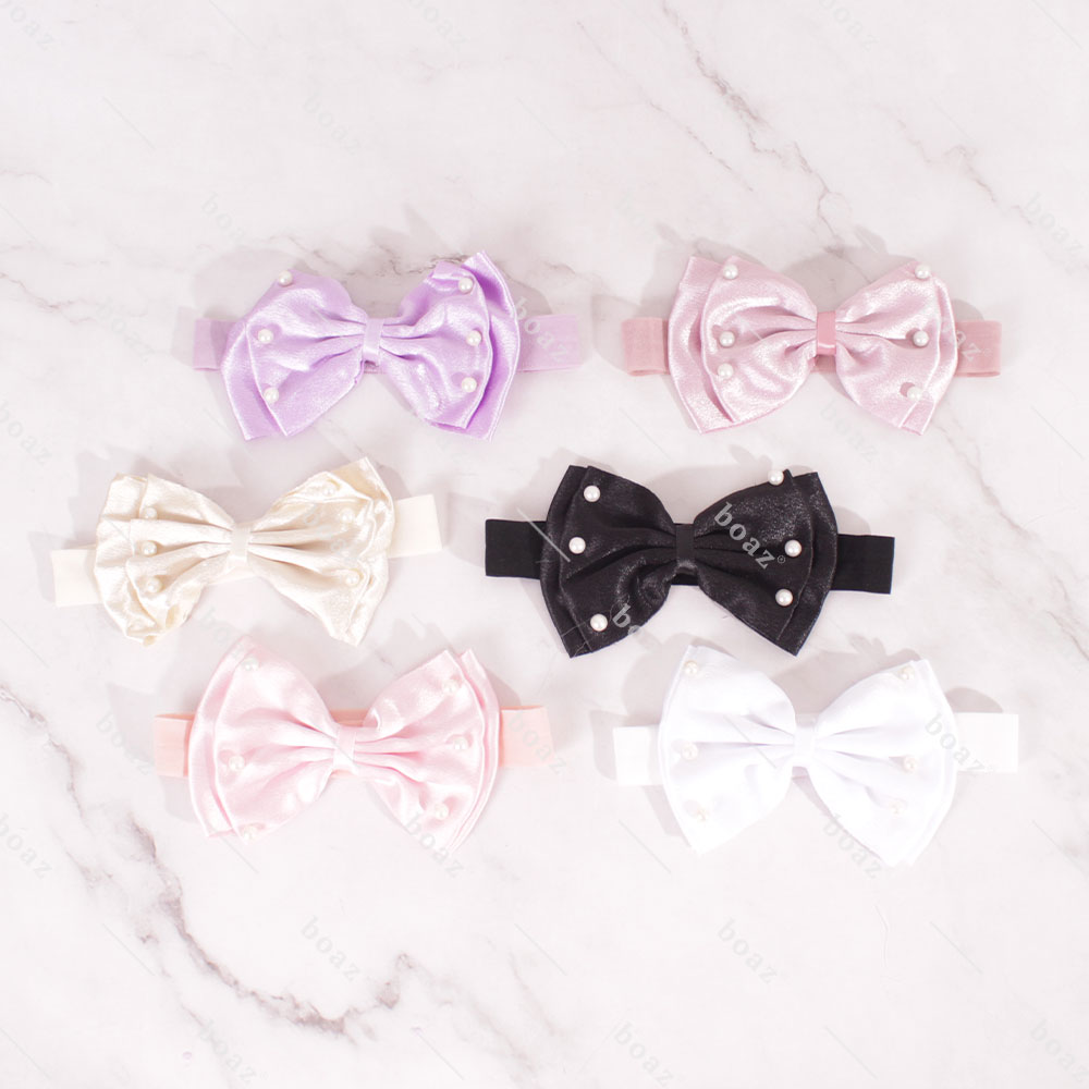 bz-1022-01 CINTILLO BEBE LAZO PERLA (docena) - Imagen 1