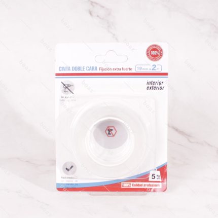 CINTA DOBLE CARA 1.9CM X 2MTS (unidad)