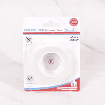 CINTA DOBLE CARA 2.2CM X 2MTS (unidad)