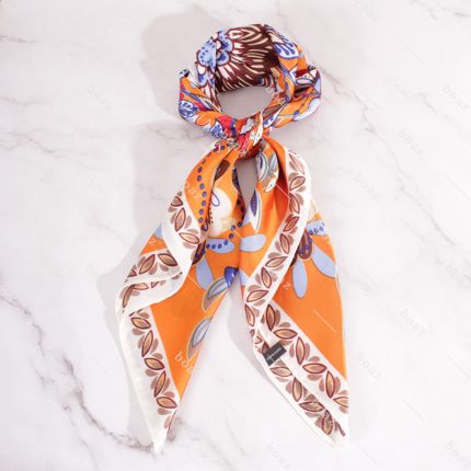 PAÑUELO FLOR NARANJO X1