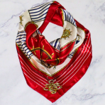 PAÑUELO 50X50 ANCLA LINEA ROJO - Imagen 2