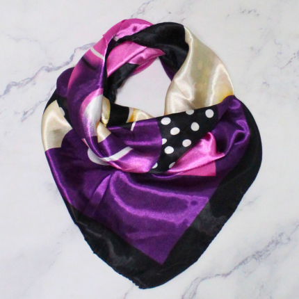 PAÑUELO 50X50 LINEAS Y LUNARES