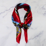 PAÑUELO 50X50 CADENA ROJO