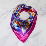 PAÑUELO 50X50 LINEAS 2 FUCSIA - Imagen 3