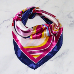 PAÑUELO 50X50 LINEAS 2 AZUL MARINO - Imagen 2