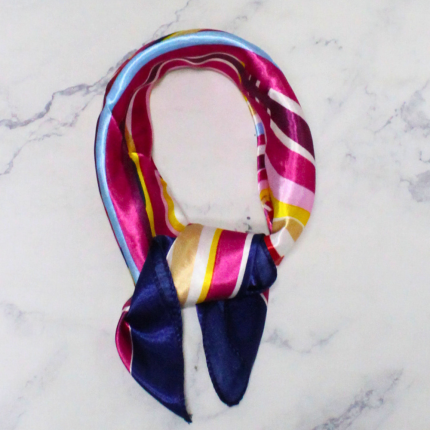 PAÑUELO 50X50 LINEAS 2 AZUL MARINO