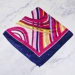 PAÑUELO 50X50 LINEAS 2 AZUL MARINO - Imagen 3