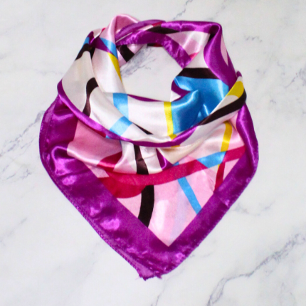 PAÑUELO 50X50 LINEAS 2 MORADO