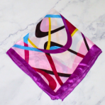 PAÑUELO 50X50 LINEAS 2 MORADO - Imagen 2