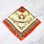 PAÑUELO 50X50 ESCOCES CADENA NARANJO - Imagen 3