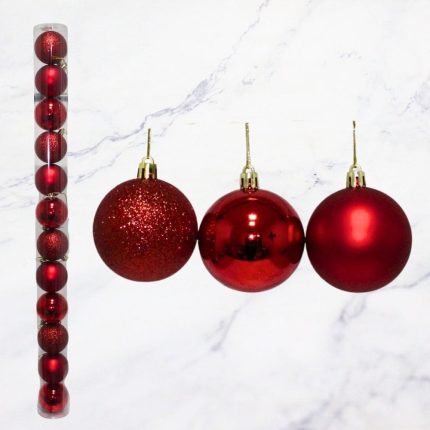 ESFERA 6CM ROJA X12