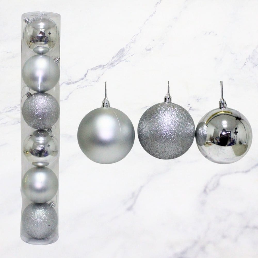 BZ-71641 ESFERA 8CM PLAT X6 - Imagen 1