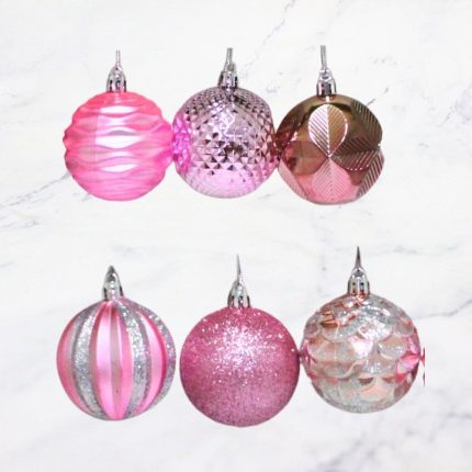 ESFERA 6CM ROSAS X12